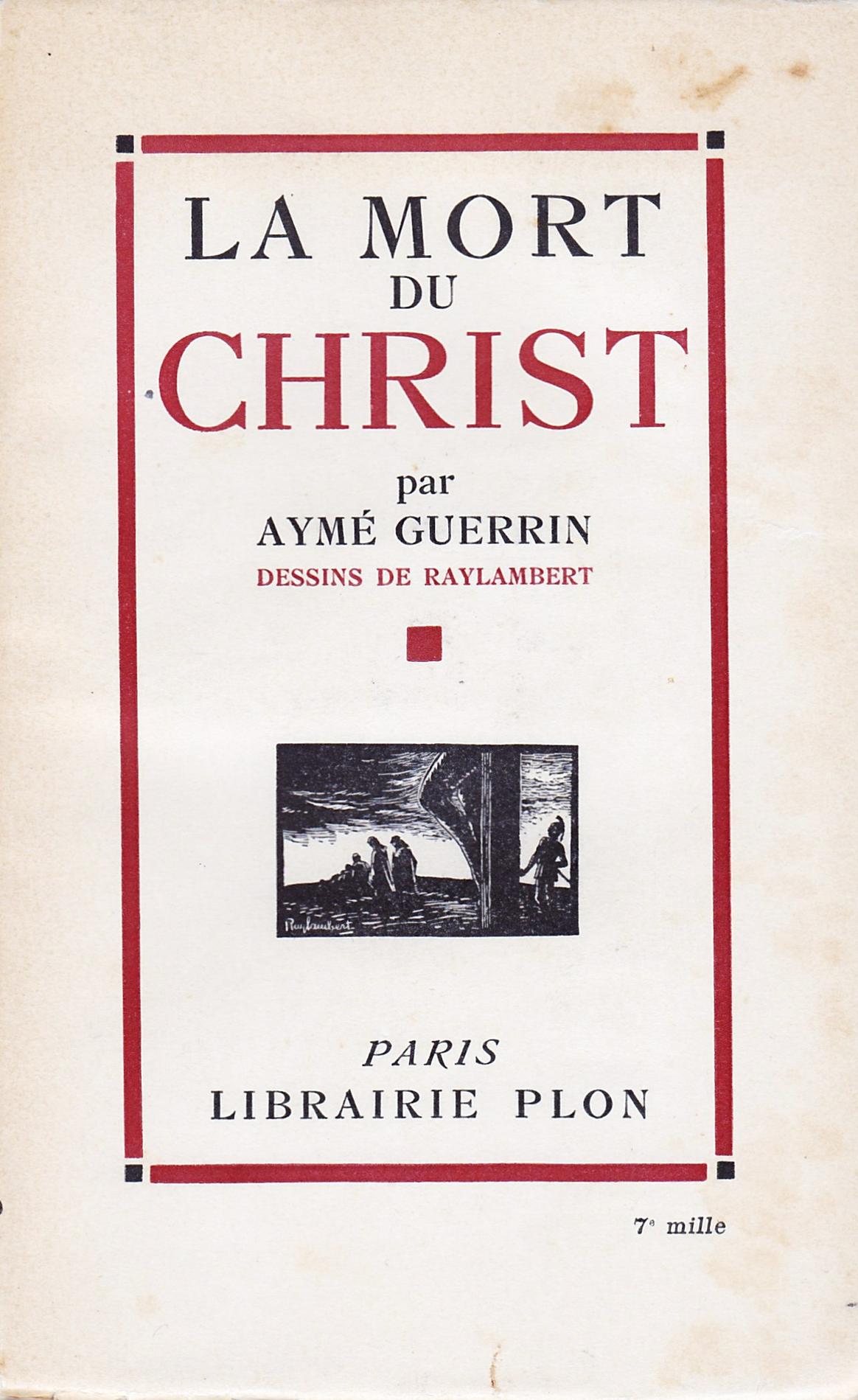 la mort du Christ couv